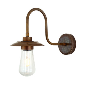 Ren Brass Swan Neck Wall Light IP65 - View 5