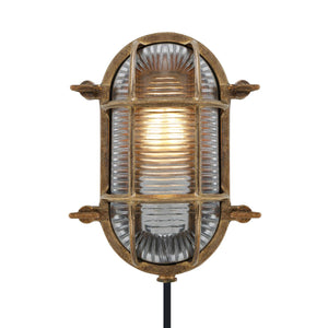Ruben Small Brass Oval Marine Light 20cm IP64 - View 5
