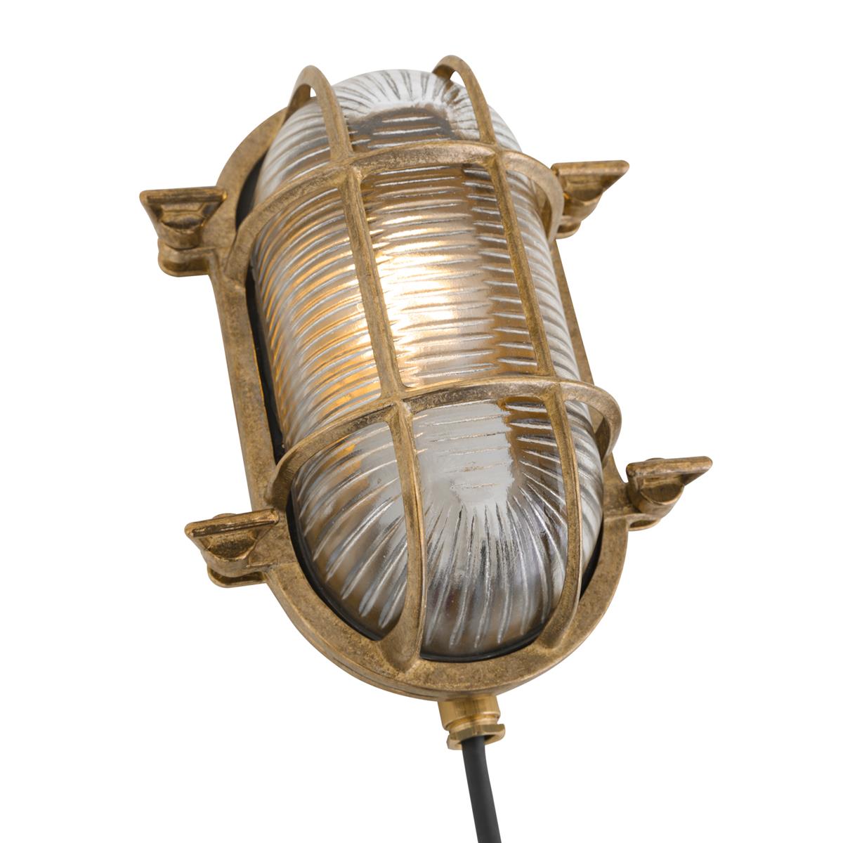 Ruben Small Brass Oval Marine Light 20cm IP64 - View 7